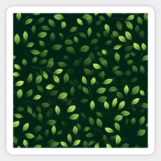 Green Leaves Pattern 28 Sticker